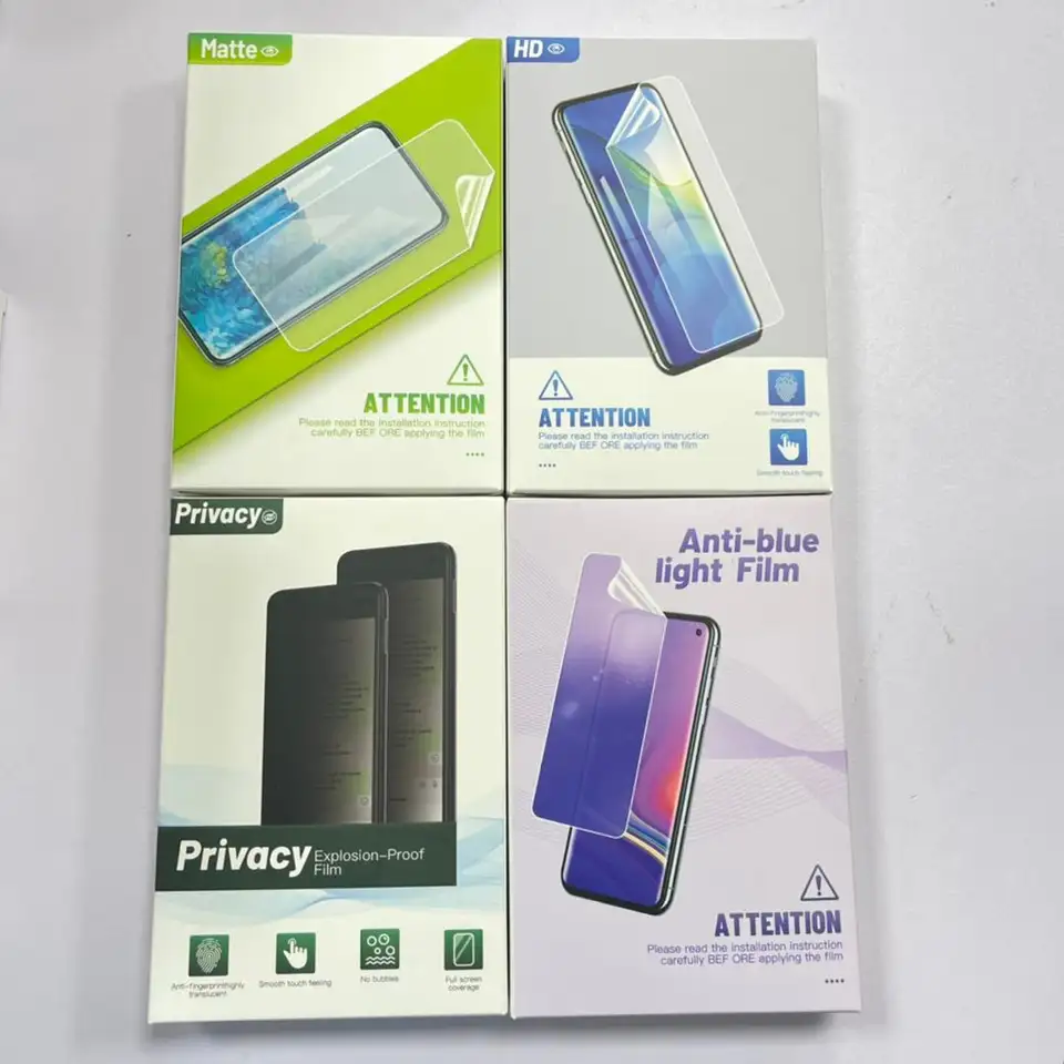 Flexible Tpu Film - ฟิล์มกันรอยหน้าจอไฮโดรเจล TPU HD แบบด้าน ป้องกันแสงสีฟ้า ป้องกันแสงสะท้อน