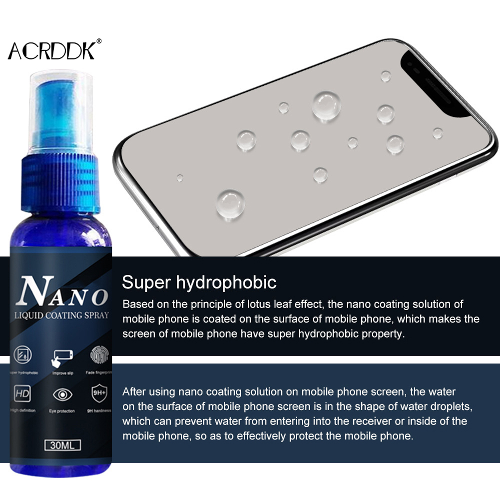 Oleophobic Coating Spray - ฟิล์มป้องกันหน้าจอกระจกเหลวนาโนสำหรับ iPhone Huawei Xiaomi OnePlus เคสเคลือบโอลีโอโฟบิก