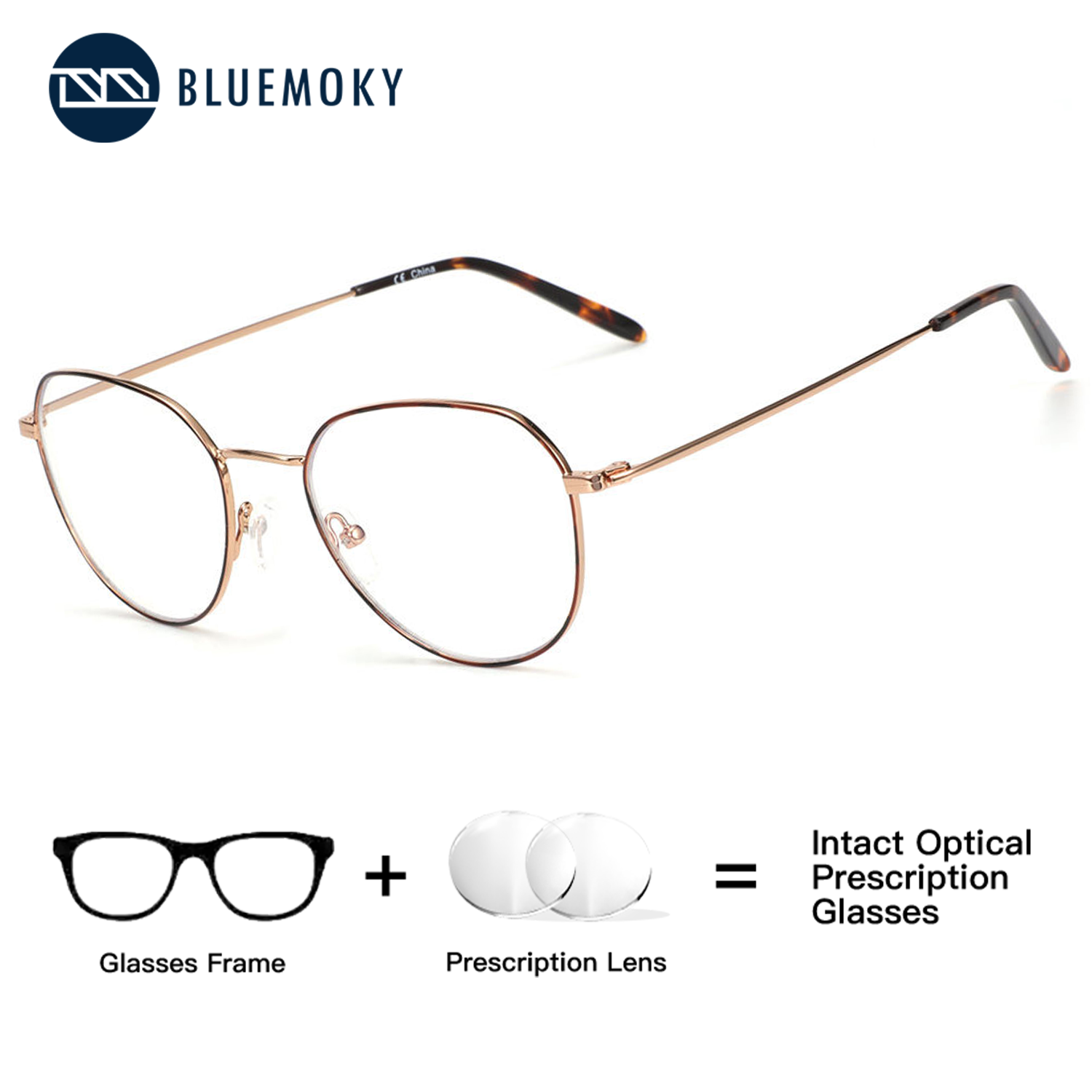แว่นตาตามใบสั่งแพทย์แบบวงกลมโล - Anti Blue Light Film บทวิจารณ์และราคา