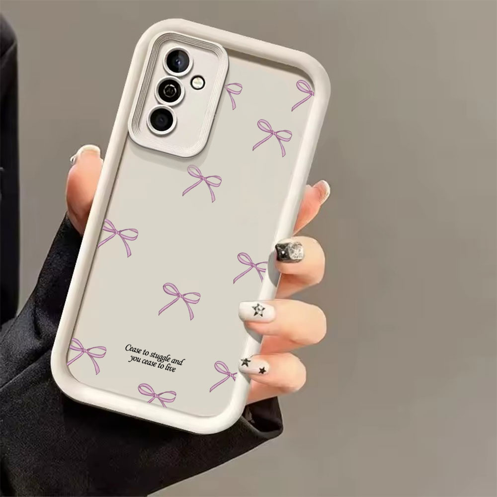 เคสโทรศัพท์ TPU นิ่มลายโบว์สีช - Samsung Galaxy S25 บทวิจารณ์และราคา