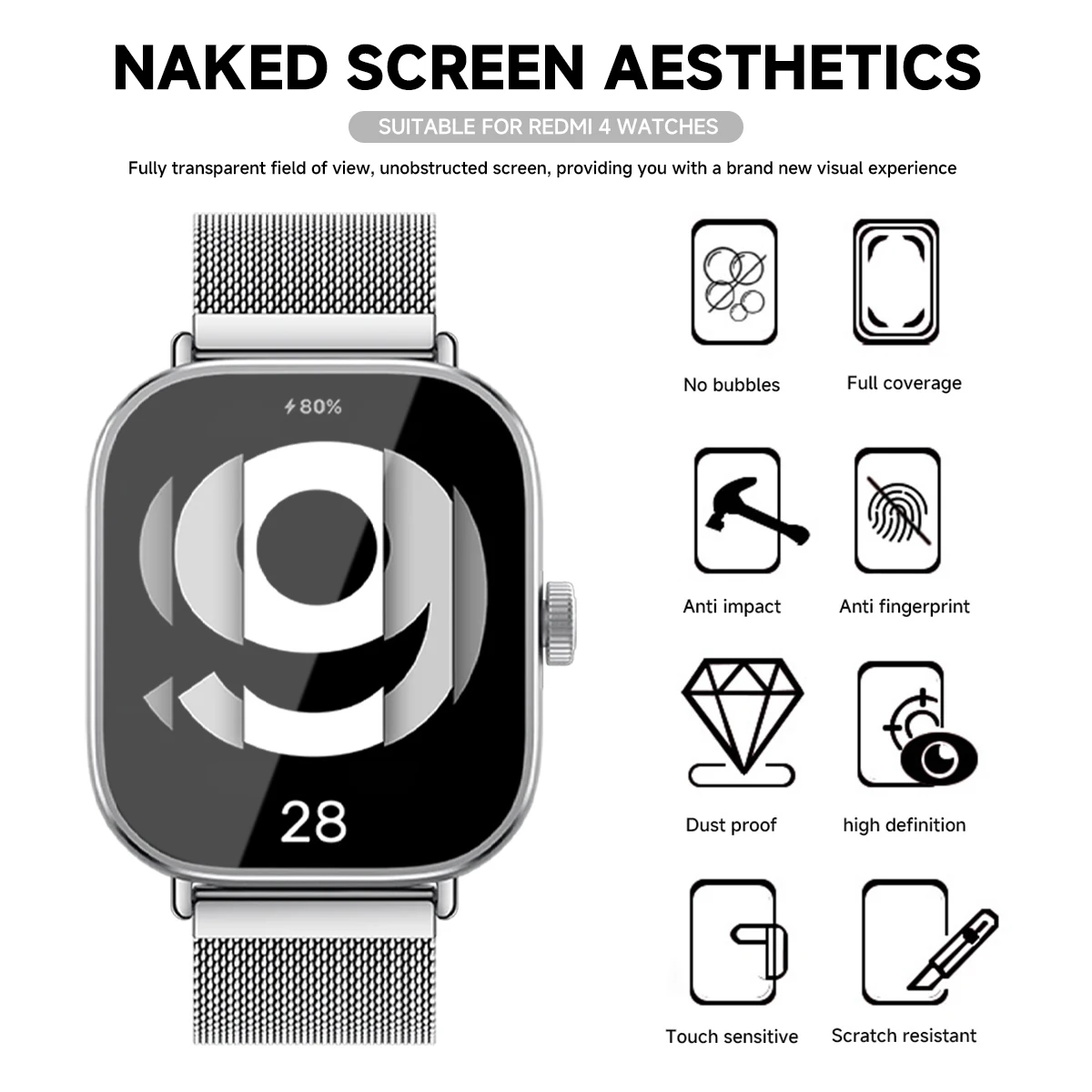 กระจกนิรภัยสําหรับ Xiaomi Redm - Smartwatch Screen Film บทวิจารณ์และราคา
